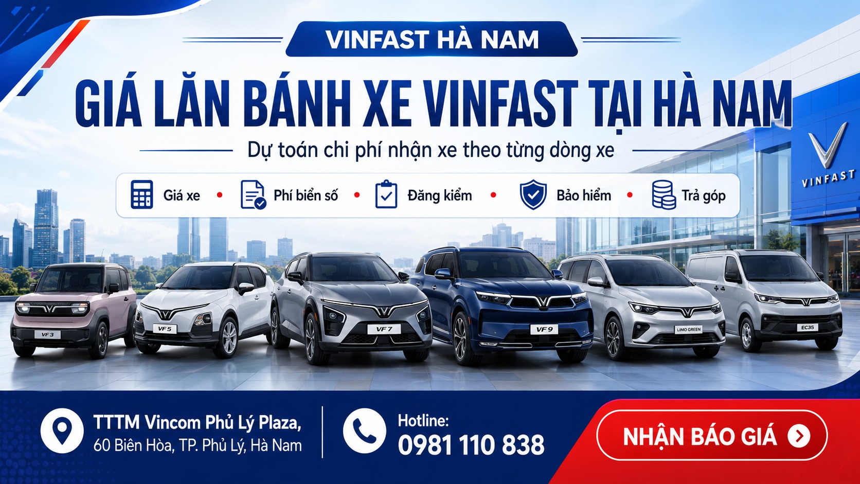 Giá lăn bánh VinFast tại Hà Nam